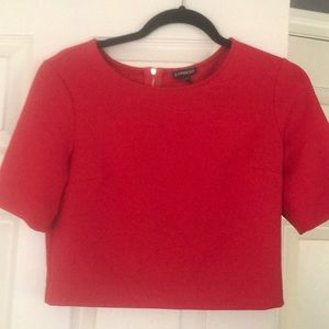 Red crop top by Express